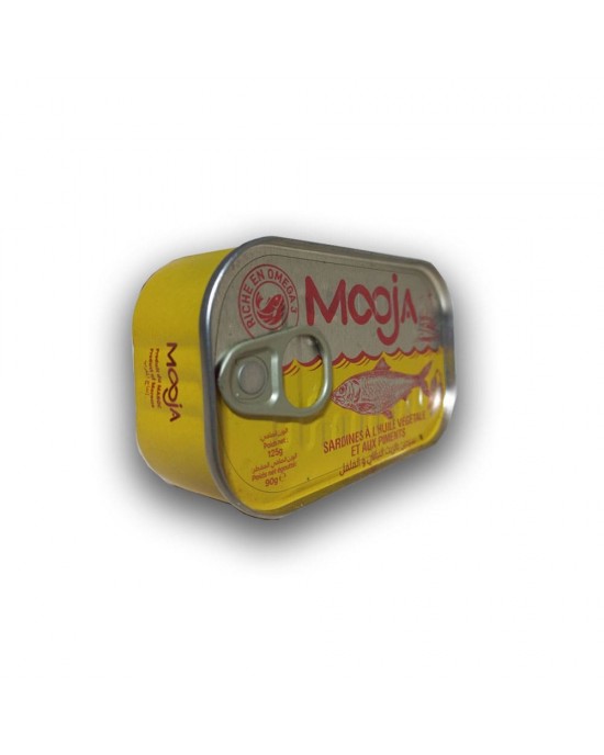 Premium Mooja Sardines in Chili-Infused Vegetable Oil, Delicious, Omega-3 & Protein Powerhouse, 5×125gr