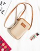 Stylish ESTUTE Shoulder Bag and Handbag, Versatile, Phone Holder with Adjustable Shoulder Strap, Turkish Leather, Cream Color 