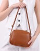 Women's Handbag and Shoulder Bag, Mini Urban Crossbody Bag with Zippered Adjustable Strap, Brown Color