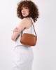 Women's Handbag and Shoulder Bag, Mini Urban Crossbody Bag with Zippered Adjustable Strap, Brown Color