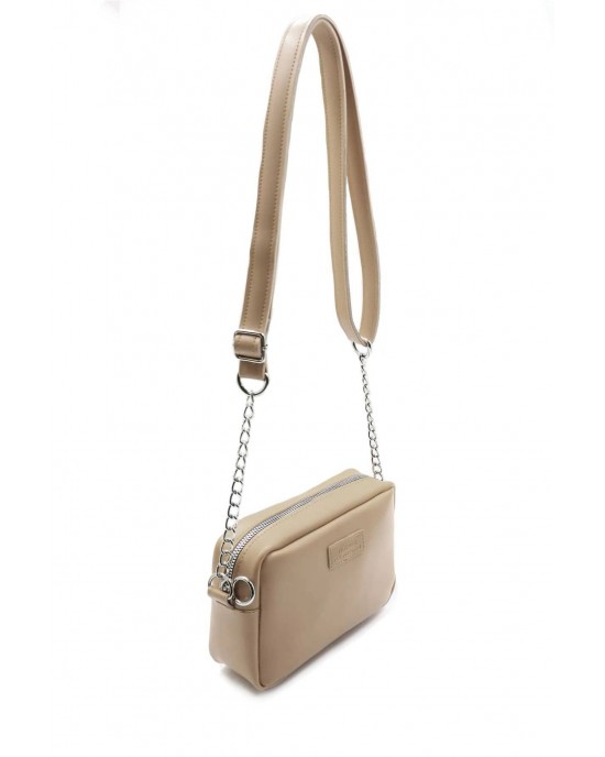 Women's Mink Small Chain Shoulder Bag, Crossbody Bag, Cream Color