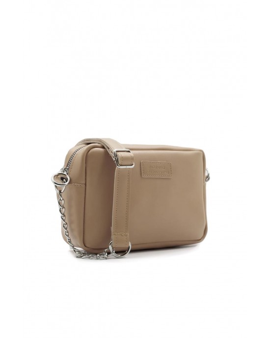 Women's Mink Small Chain Shoulder Bag, Crossbody Bag, Cream Color