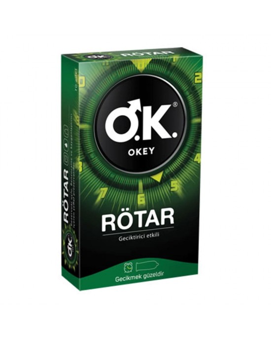 OKEY Delay Condoms - Prolonged Pleasure with Enhanced Performance, 10 Pieces