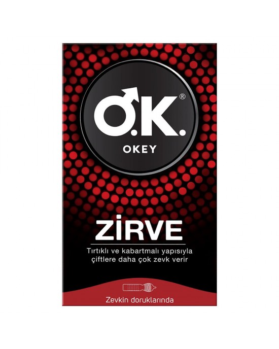 OKEY Zirve Kondomlar - Zirve Tatmini Yaşayın, %100 Elektronik Testli, Vanilya aroması, 10 Adet