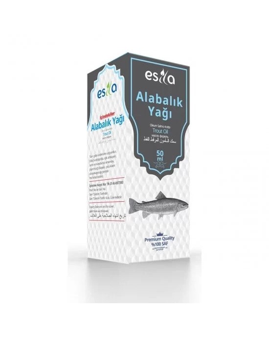 Türk Balık Yağı, Alabalık Yağı, Cilt ve Saç Bakımı için Balık Yağı, 50 ml
