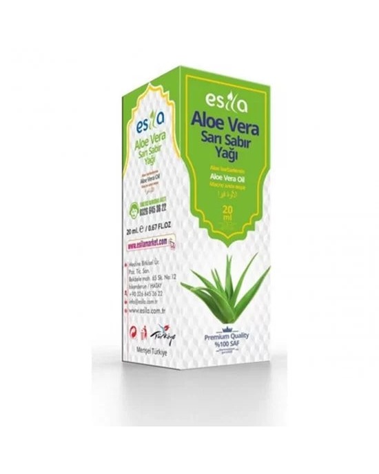 Aloe Vera Yağı, Sarı Aloe Vera Yağı, Vücut, Cilt ve Saç Bakımı İçin, 20 ml