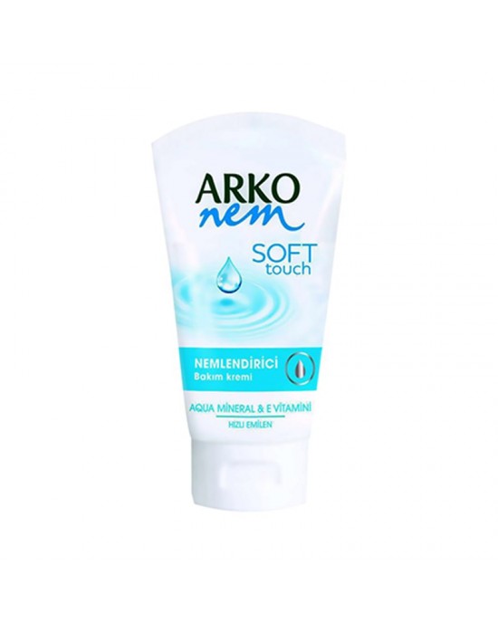 ARKO nem Soft Touch Aqua Mineral Krem, E Vitaminli, Cilt Pürüzsüzleştirici ve Besleyici Krem, 75ml