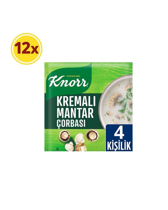 Hızlı ve Lezzetli, Knorr Kremalı Mantar Çorbası 63 gr X 12 Paket, Lezzetin Tadını Çıkarın