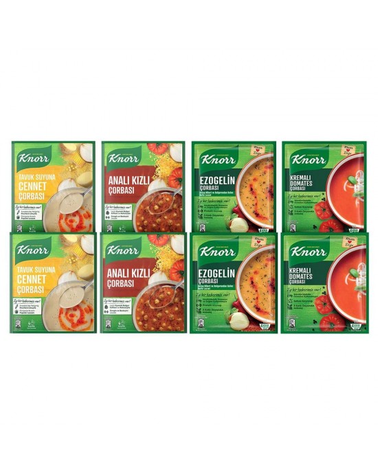 Knorr Instant Soup Basket, Variety Pack of Delicious and Nutritious Soups, 2 Packs × 4 Types of Soup