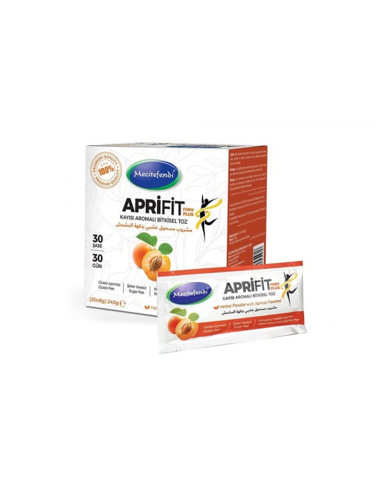 Aprifit Form Plus Herbal Powder - 30 Sachets Promotes Effective Weight Loss, Boosts Metabolism, Apricot Flavor