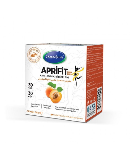 Aprifit Form Plus Herbal Powder - 30 Sachets Promotes Effective Weight Loss, Boosts Metabolism, Apricot Flavor