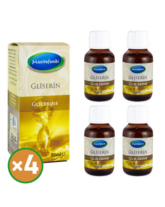 Natural Glycerine Oil, Original Glycerine, skin rejuvenation, skin freshness, anti-irritation, anti-aging, cleansing the skin, 50 × 4= 200ML
