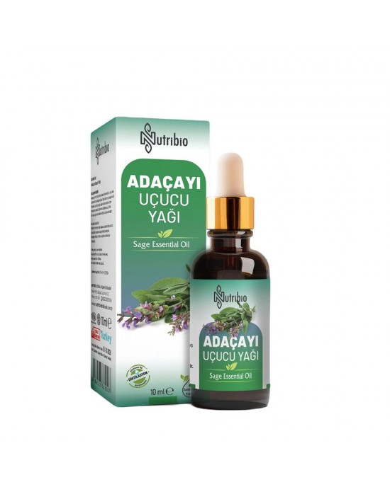 ADYÇAYI Uçucu Yağı, Saf, Organik, Terapatik Kalite, Cilt, Saç, Stres Azaltma ve Bağışıklık Desteği, 10 ml