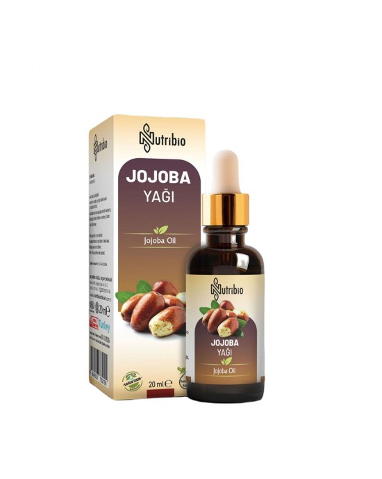  Jojoba Oil, Pure Cold-Pressed Organic Oil, Revitalizes Skin and Hair, Regulates the Secretion of Skin Sebum, 20 ml