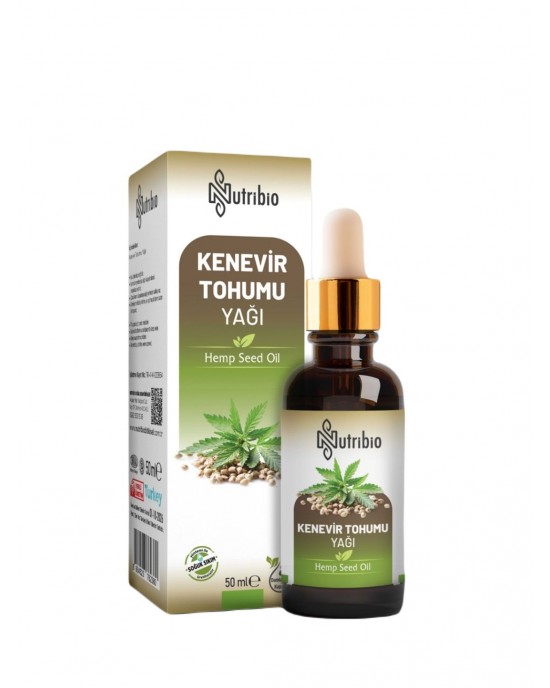 Kenevir Tohumu Yağı, Saf Soğuk Sıkım Yağ, Kalp, Cilt ve Saç Sağlığı İçin Omega Yağ Asitleri Zengini, 50 ml