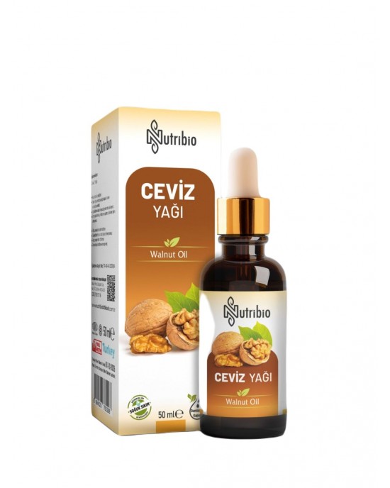 Organik Ceviz Yağı, %100 Saf, Yüksek Kaliteli Soğuk Sıkım Yağ, Nemlendirici ve Besleyici, 50 ml