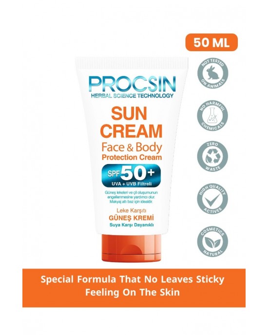 PROCSIN Sunscreen Face SPF 50+ 50 ML Mini Size - SUN CREAM FACE SPF 50+