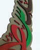 Map of Palestine in Flag Style | MDF Wood, 6mm | Free Shipping