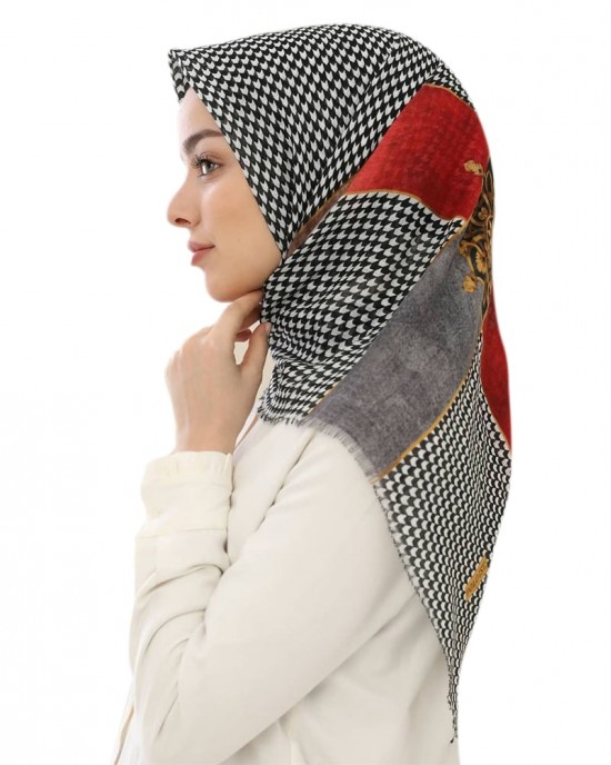 حجاب تركي, إيشارب تركي نسائي, غطاء رأس شرعي, نقش الشماغ الأصيل