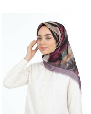 Sehr-i Sal Istanbul Turkish Turkey Gray Floral Muslim Hijab Head Scarf 72  x 30