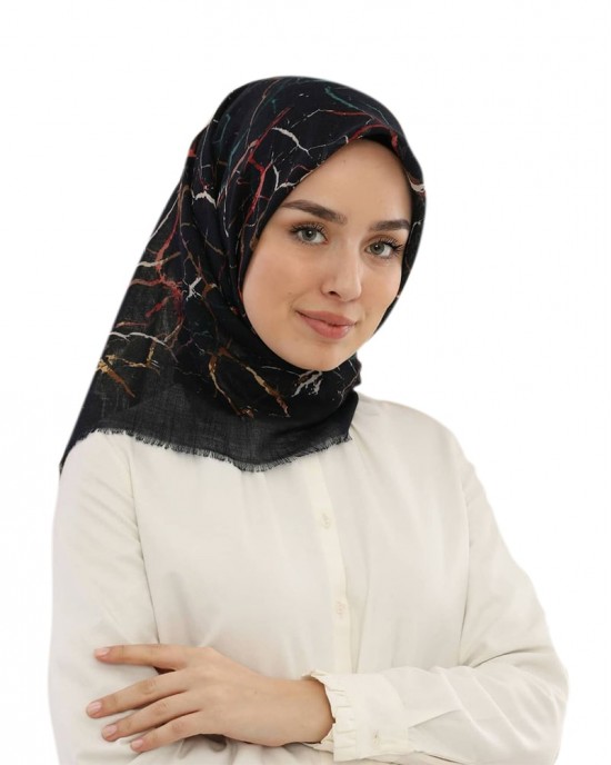 Non-Slip Hijabs, Head Scarf for Women, Turkish Hijab, Dendrites Pattern