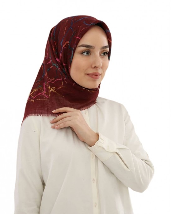 Non-Slip Hijabs, Head Scarf for Women, Turkish Hijab, Dendrites Pattern