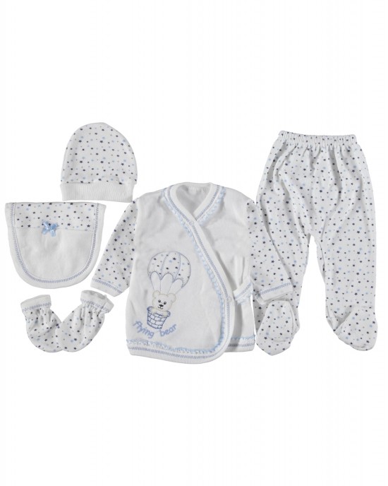 Turkish Baby Clothes Set, 100% Cotton Newborn Clothing, 5-Piece Infant Outfits