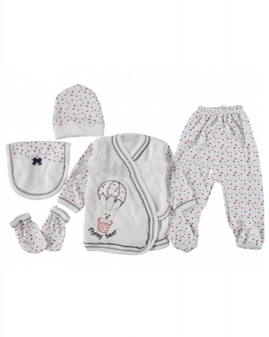 Turkish Baby Clothes Set - 100% Cotton Newborn Clothing, 5-Piece Outfit for Infants