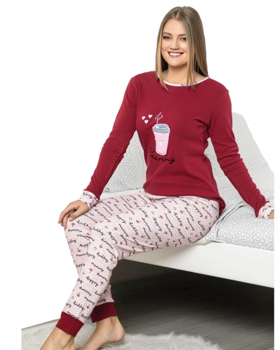 Kadın İki Parça Sonbahar Interlok Pijama Takımı - Rahat Bir Gece İçin