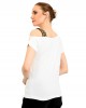 Casual Short Sleeve Shirt, Boat Neck Blouse Tops, Off One Shoulder Shirt