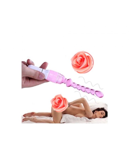 Jelly Anal Butt Plug Vibrator – Silicone G-Spot Massager with Vibrating Beads for Enhanced Pleasure