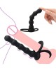 Penis Ring with Anal Entry, Anal Beads with Cock Ring - Ultimate Dual Stimulation Silicone Sex Toy