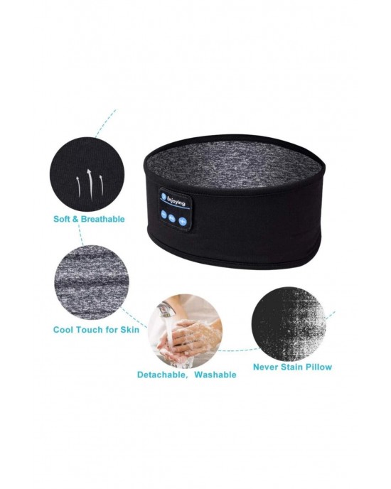 Enjoying Fast Drying Fabric Bluetooth Headband with Non-Pressure Sleep Earphones
