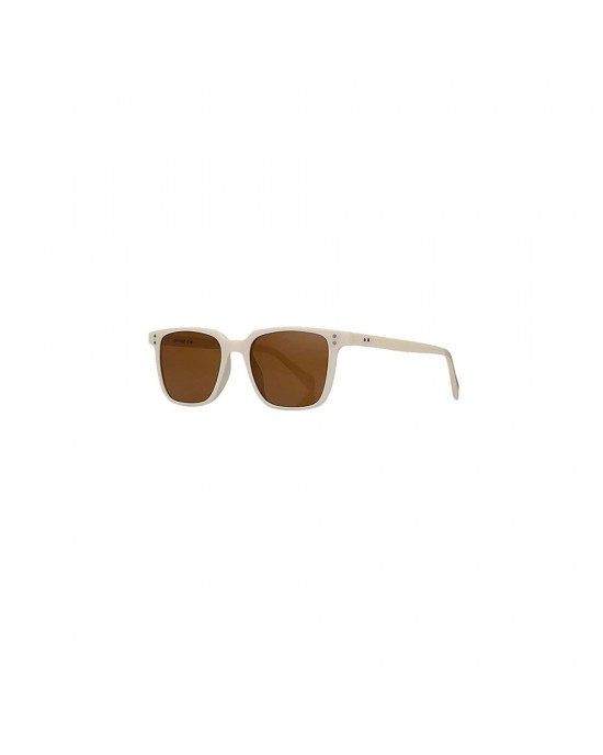 Kinary Unisex Sunglasses, Stylish UV Protection with Polarized Lenses and Durable Polycarbonate Frames, Beige Color, Brown Lenses