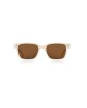 Kinary Unisex Sunglasses, Stylish UV Protection with Polarized Lenses and Durable Polycarbonate Frames, Beige Color, Brown Lenses