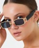 Modalucci Unisex Sunglasses, Fashionable, Stylish, Durable, Affordable UV Protection Eyewear, Mix of Black and Rose Gold