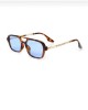 Modalucci Unisex Sunglasses, Fashionable, Stylish, Durable, Affordable UV Protection Eyewear, Bone Frame, Leopard Skin Color, Blue Lenses