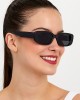 Modalucci Women's Sunglasses, Stylish, Polarized, UV Protection, High-Quality Eyewear, Black Color, Black Lens Color