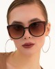 Eleta Brown Women’s Sunglasses, UV 400 Protection, Lightweight Frame, Gradient Lenses, Stylish Oval Shape