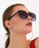 Eleta Black Women’s Sunglasses, UV 400 Protection, Lightweight Frame, Gradient Lenses, Stylish Oval Shape