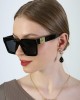 Gold Black Sunglasses for Women, Stylish, Polarized UV Protection Eyewear