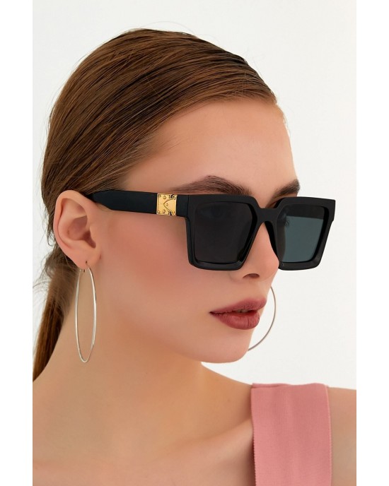 Gold Black Sunglasses for Women, Stylish, Polarized UV Protection Eyewear