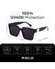 Gold Black Sunglasses for Women, Stylish, Polarized UV Protection Eyewear