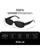 Unisex Sunglasses, Classic Rectangular Shape Black, Fashionable, Stylish, Durable, UV Protection Eyewear