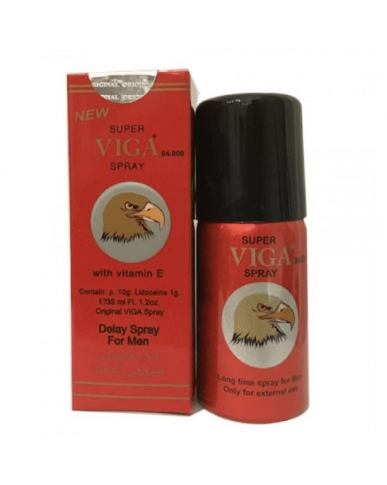 Super Viga 84000 Delay Spray For Men - Last Longer in Bed, Premature Ejaculation Aid - 45 ml