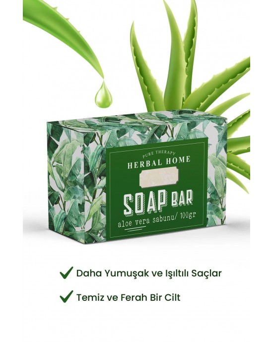 PROCSIN Herbal Home Aloevera Sabunu 100 GR: Parlak Cilt ve Saçlar için Türk Güzellik Sırrı