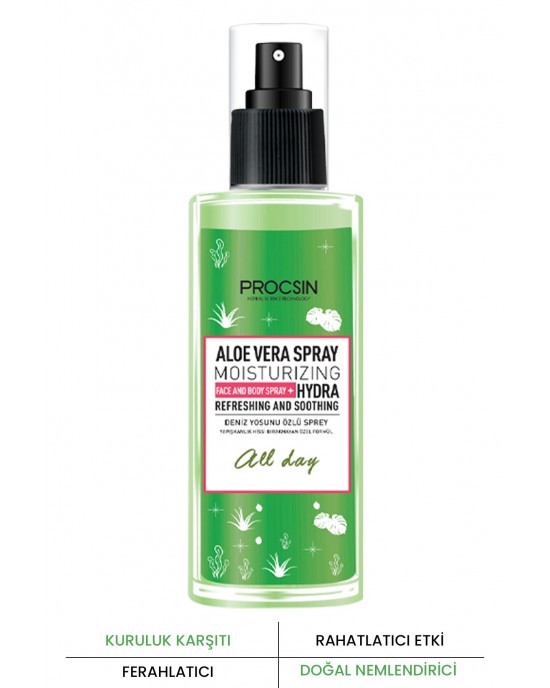 PROCSIN Aloe Vera Hydra Mist Spray 100 ml - The Ultimate in Turkish Beauty for All-Day Skin Hydration