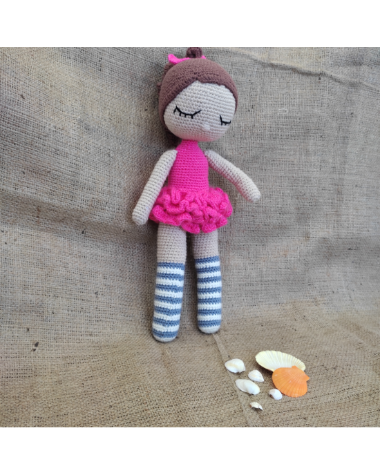 Girl Toy Amigurumi, Doll for Kids, Amigurumi Doll, Crochet Doll, 100% Organic Syrian Handmade Soft Amigurumi Toy, Amigurumi Sleeping Friend