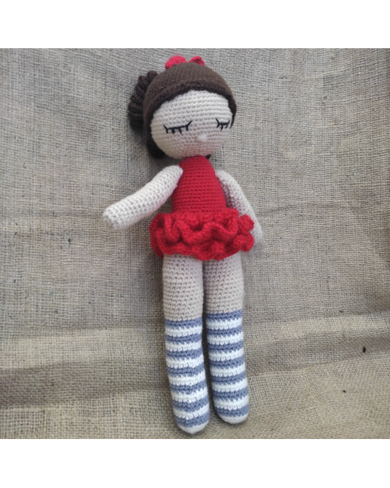 Girl Toy Amigurumi, Doll for Kids, Amigurumi Doll, Crochet Doll, 100% Organic Syrian Handmade Soft Amigurumi Toy, Amigurumi Sleeping Friend