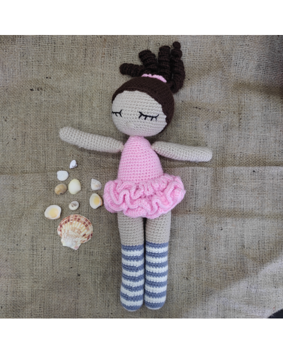 Girl Toy Amigurumi, Doll for Kids, Amigurumi Doll, Crochet Doll, 100% Organic Syrian Handmade Soft Amigurumi Toy, Amigurumi Sleeping Friend